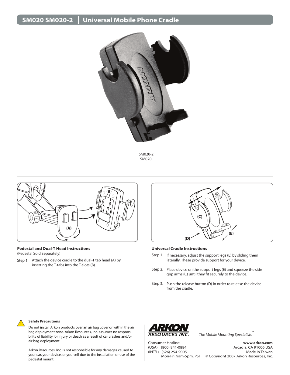 Avaya SM020-2 User Manual | 1 page