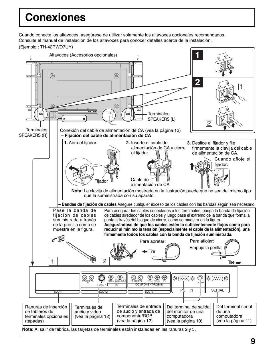 Conexiones | Panasonic TH42PWD7UY User Manual | Page 9 / 44