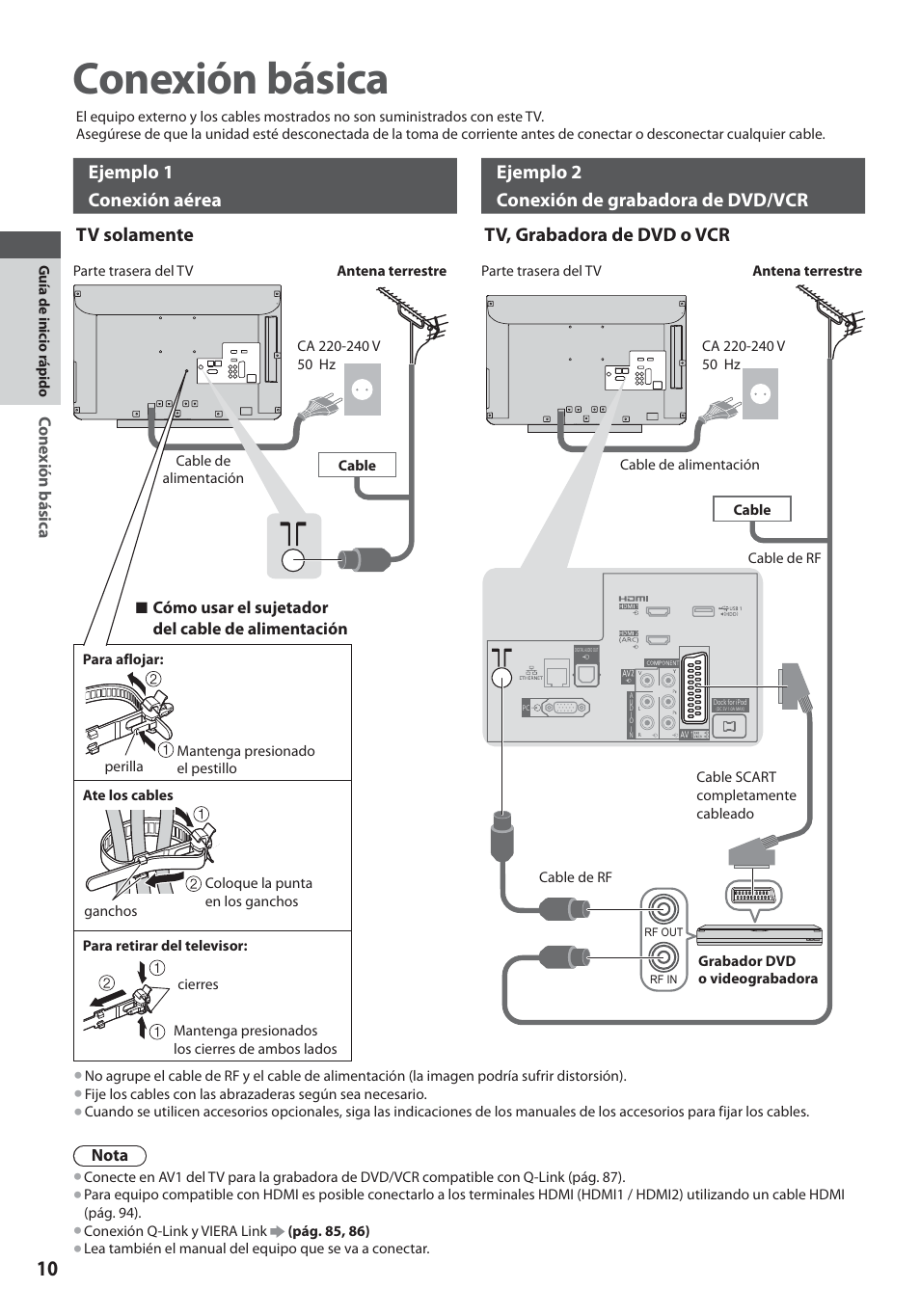 Conexión básica | Panasonic TXL19D35ES User Manual | Page 10 / 108