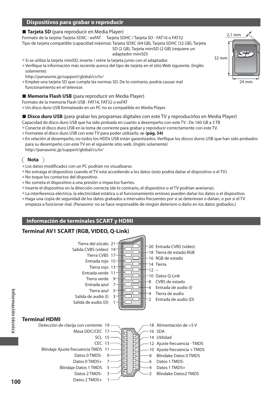 Panasonic TXL19D35ES User Manual | Page 100 / 108