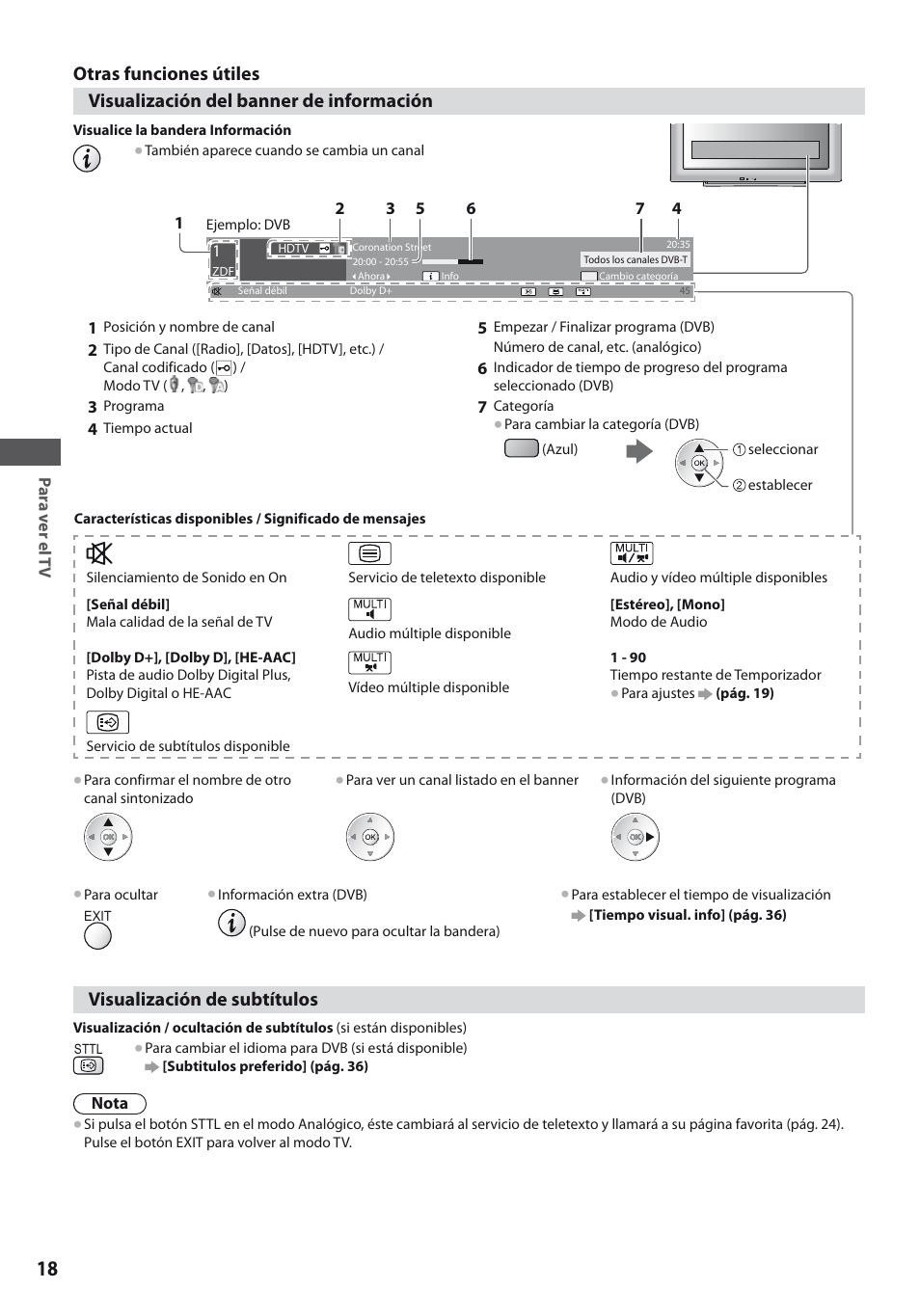 Panasonic TXL19D35ES User Manual | Page 18 / 108