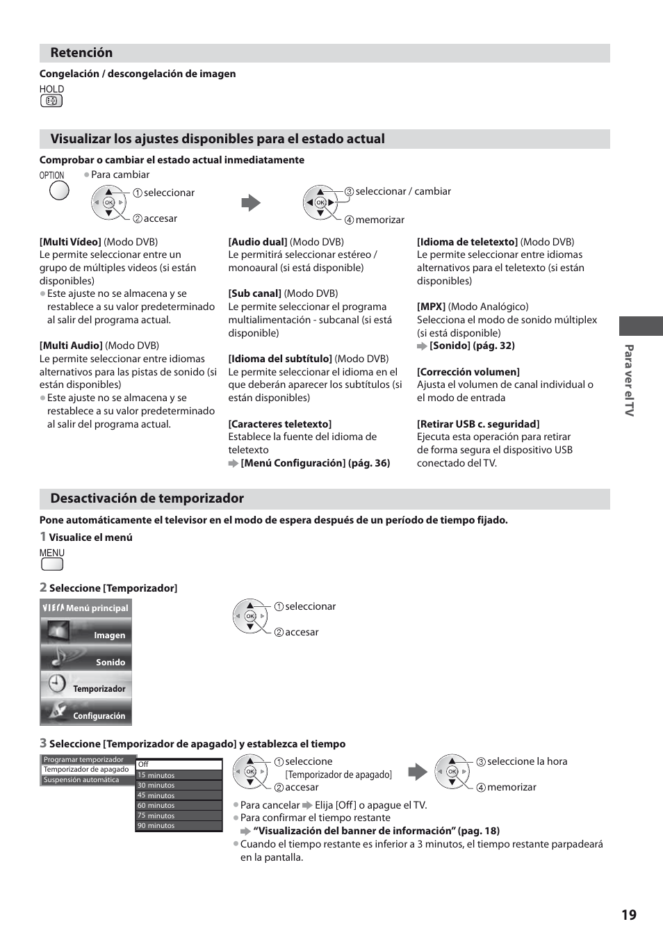 Panasonic TXL19D35ES User Manual | Page 19 / 108