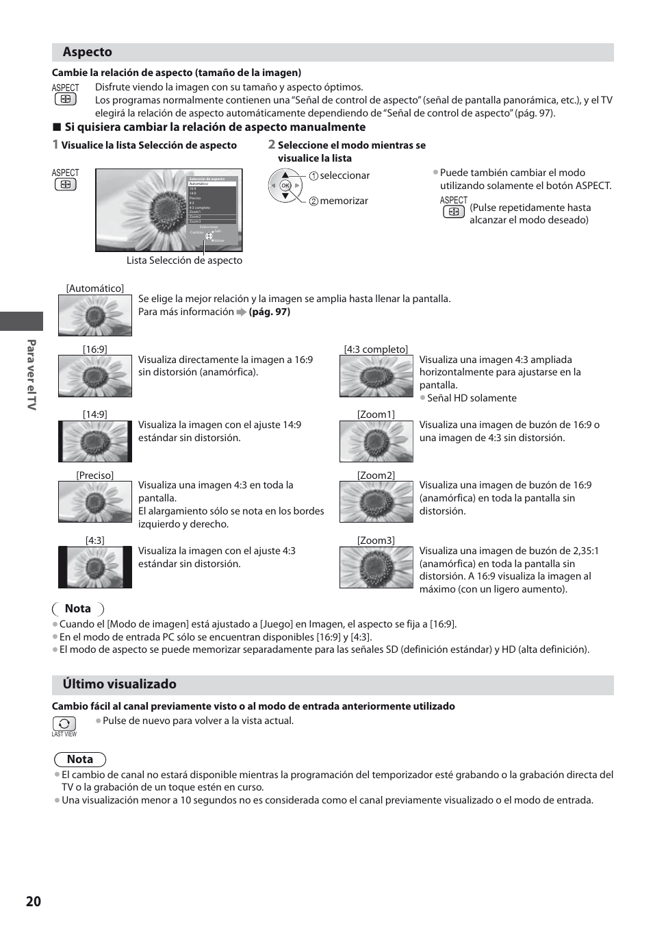 Panasonic TXL19D35ES User Manual | Page 20 / 108