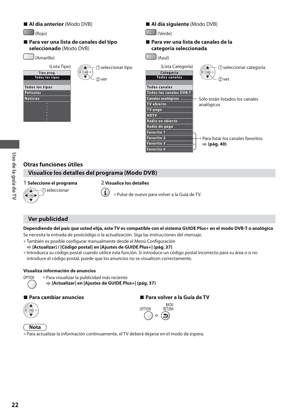 Panasonic TXL19D35ES User Manual | Page 22 / 108