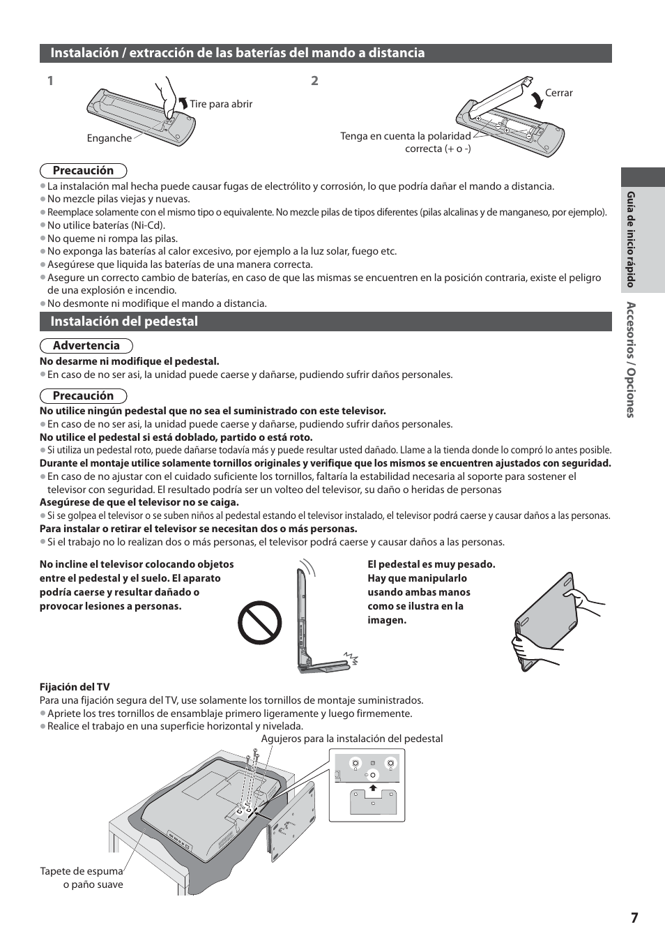 Panasonic TXL19D35ES User Manual | Page 7 / 108