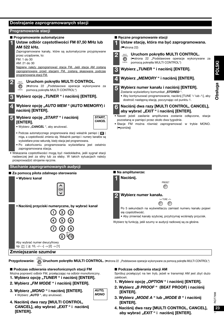 Po l s ki | Panasonic SAXR55 User Manual | Page 51 / 84