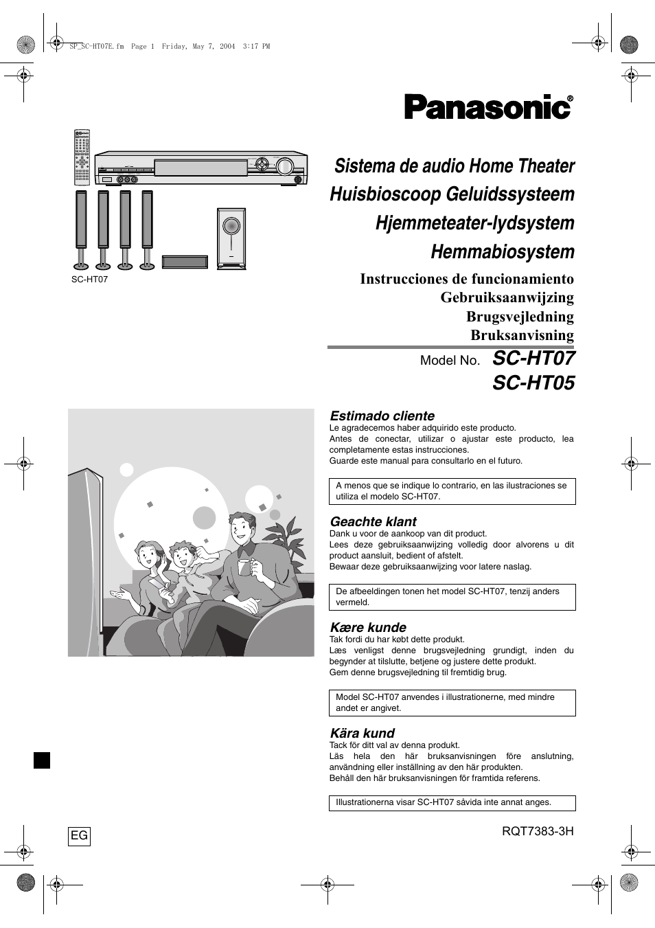 Panasonic SCHT05 User Manual | 28 pages