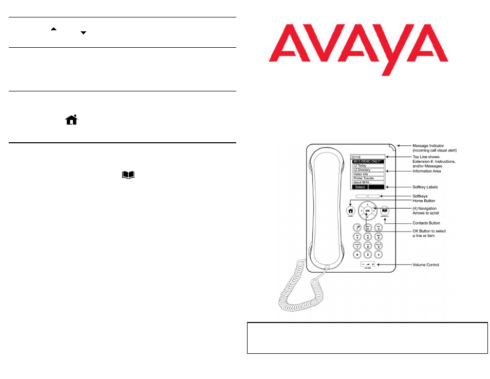 Avaya 9610 User Manual | 1 page