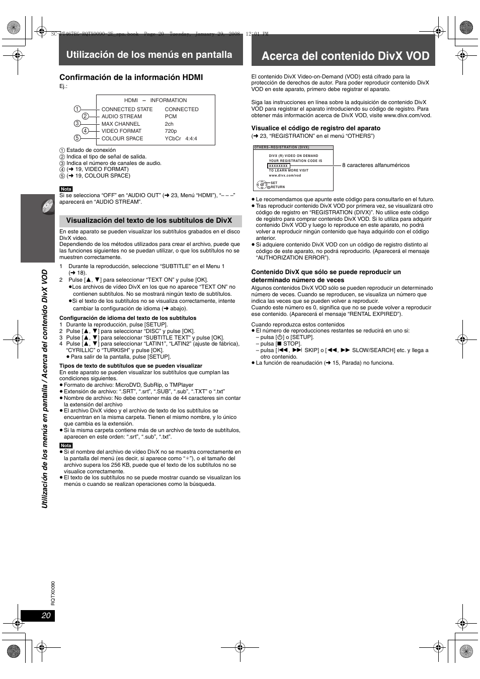 Panasonic SCPT467 User Manual | Page 20 / 44