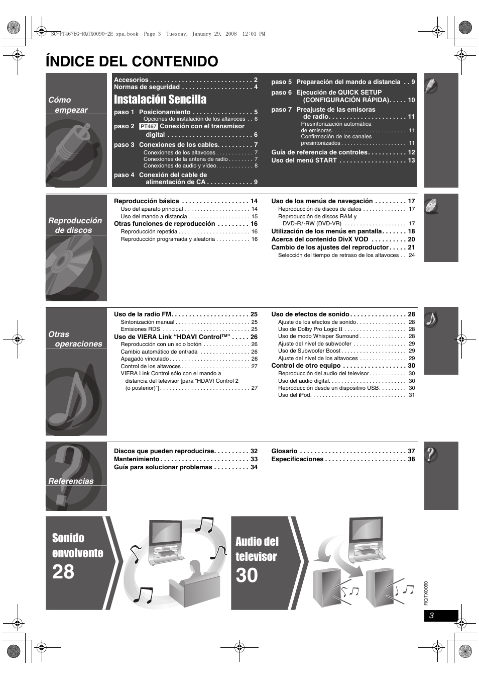 Panasonic SCPT467 User Manual | Page 3 / 44
