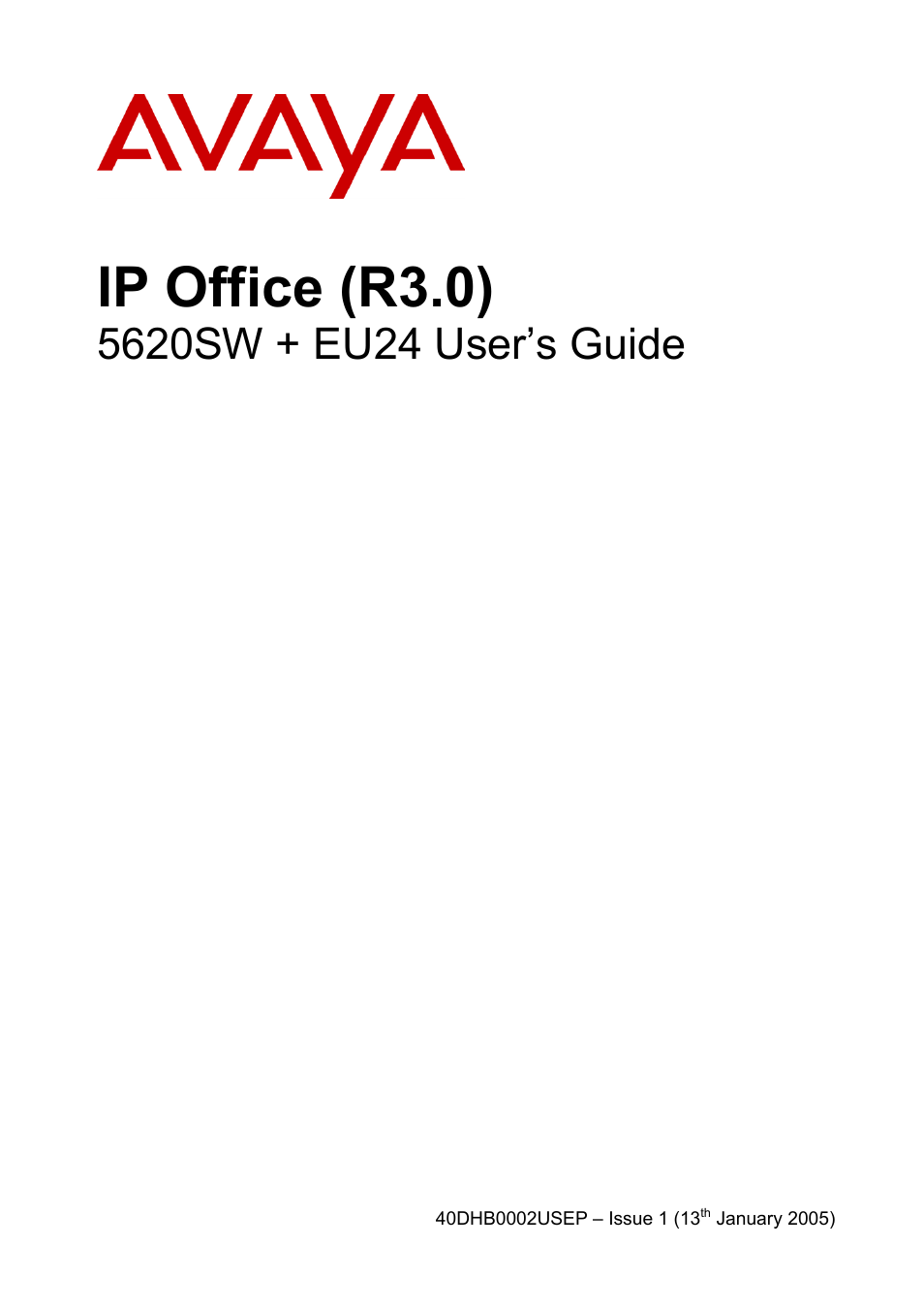 Avaya 5620SW + EU24 User Manual | 70 pages