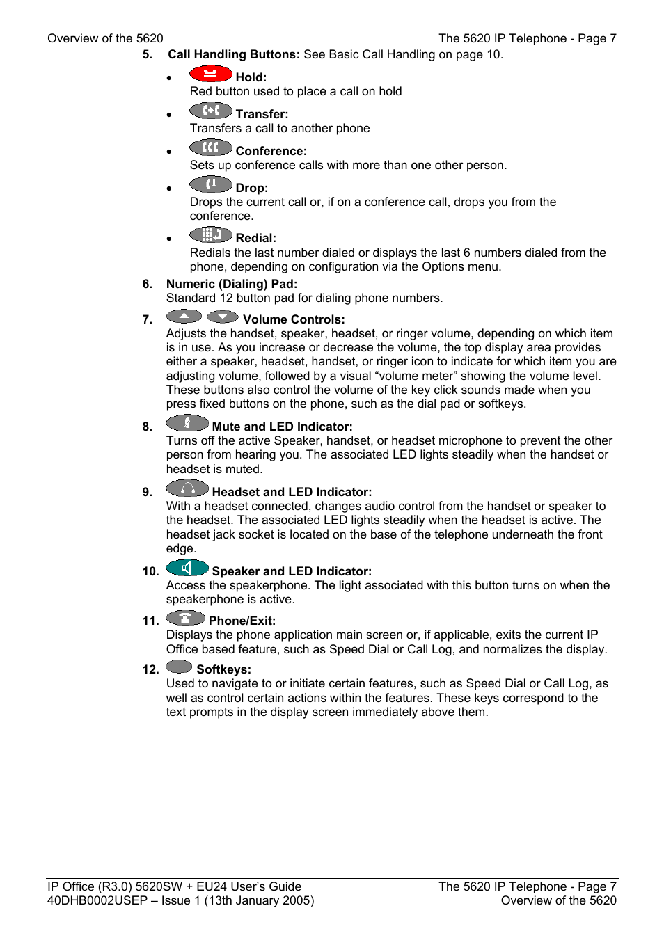 Avaya 5620SW + EU24 User Manual | Page 7 / 70