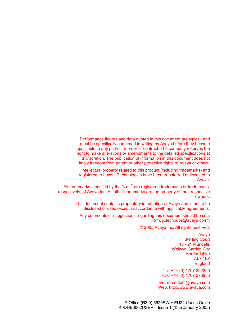 Avaya 5620SW + EU24 User Manual | Page 70 / 70