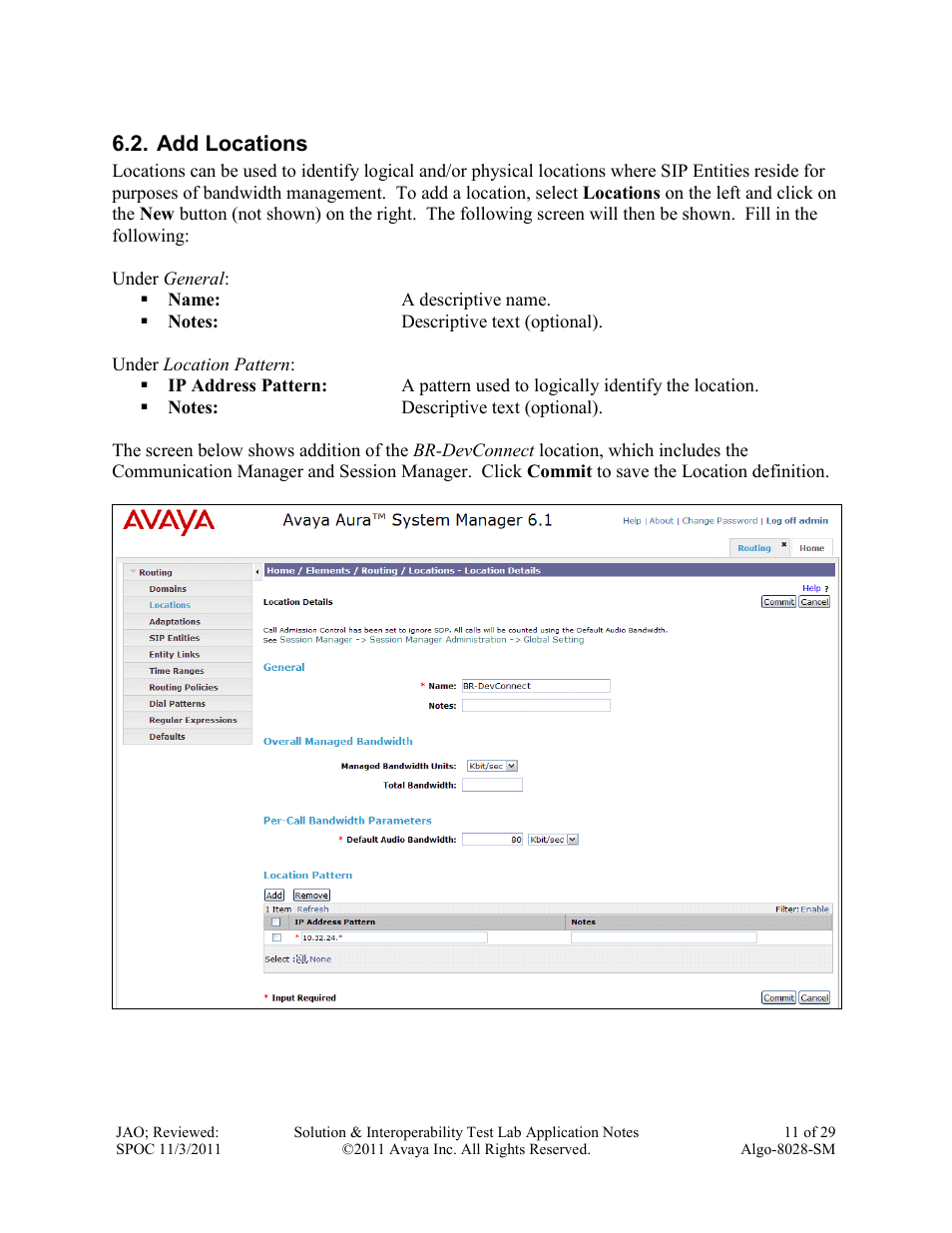 Add locations | Avaya ALGO-8028-SM User Manual | Page 11 / 29
