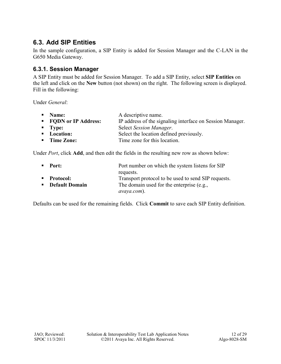 Avaya ALGO-8028-SM User Manual | Page 12 / 29