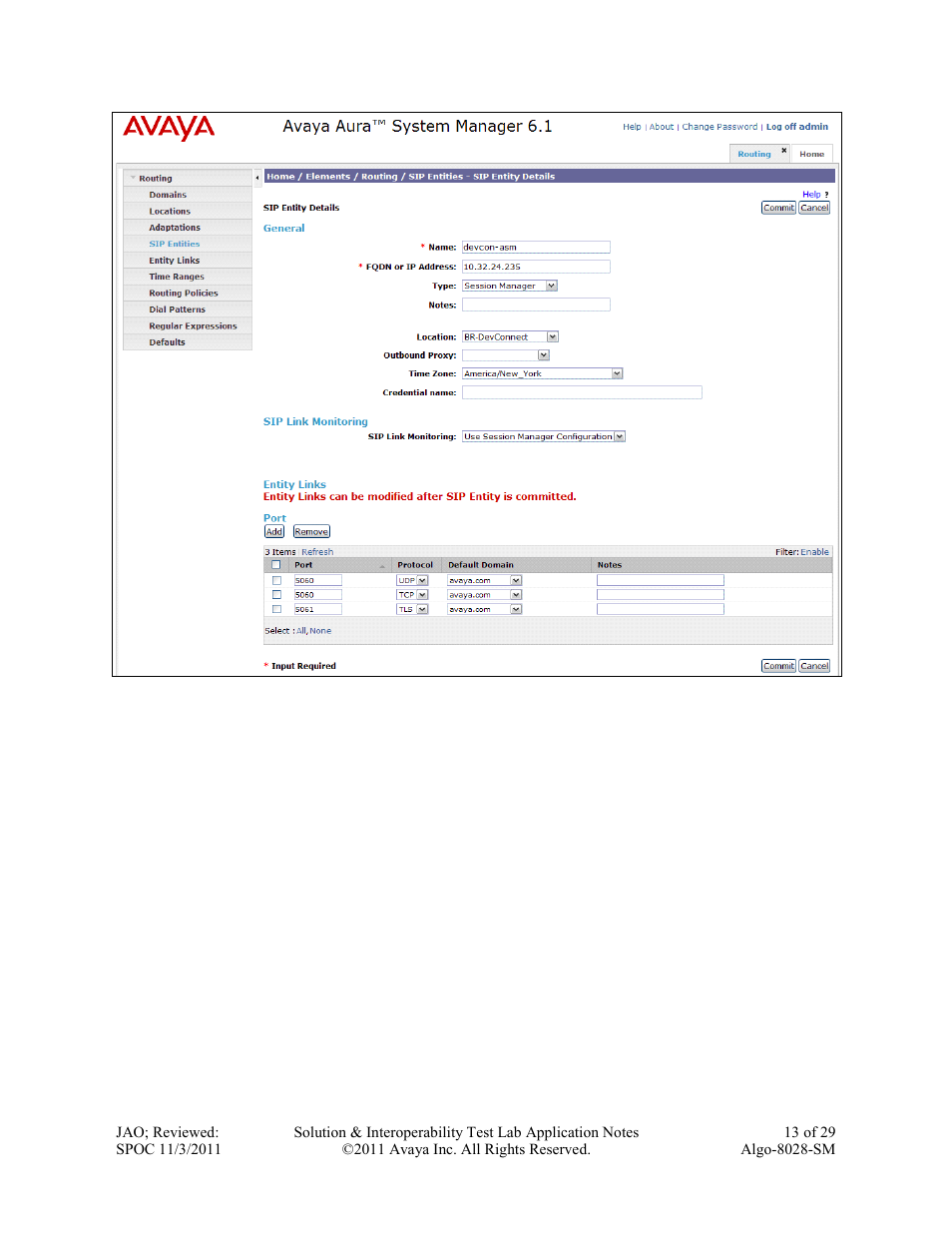 Avaya ALGO-8028-SM User Manual | Page 13 / 29