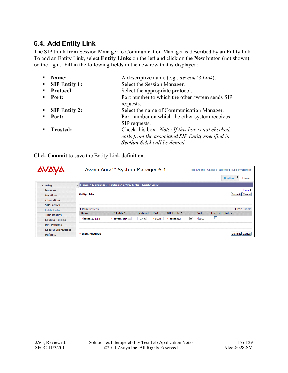 Avaya ALGO-8028-SM User Manual | Page 15 / 29