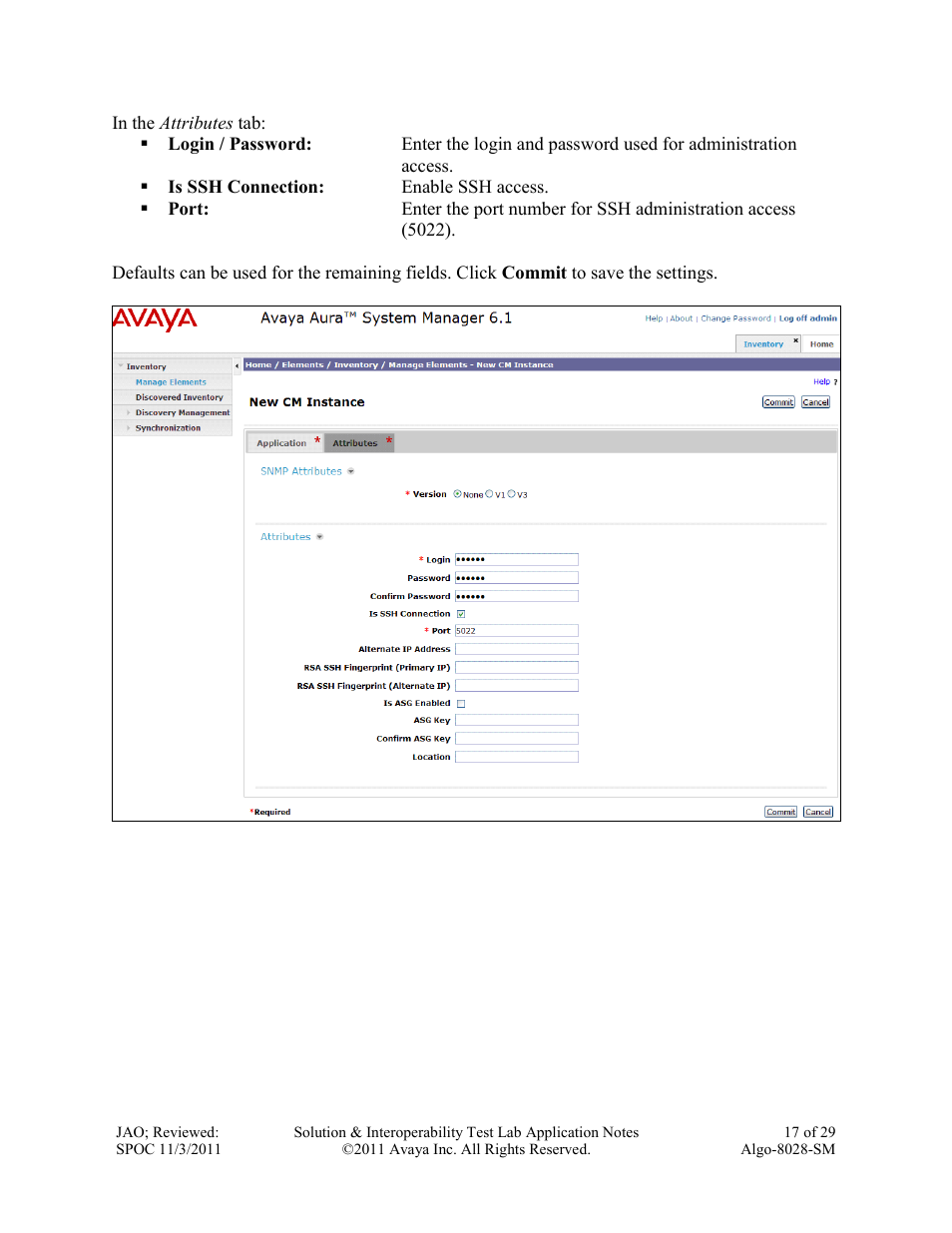 Avaya ALGO-8028-SM User Manual | Page 17 / 29