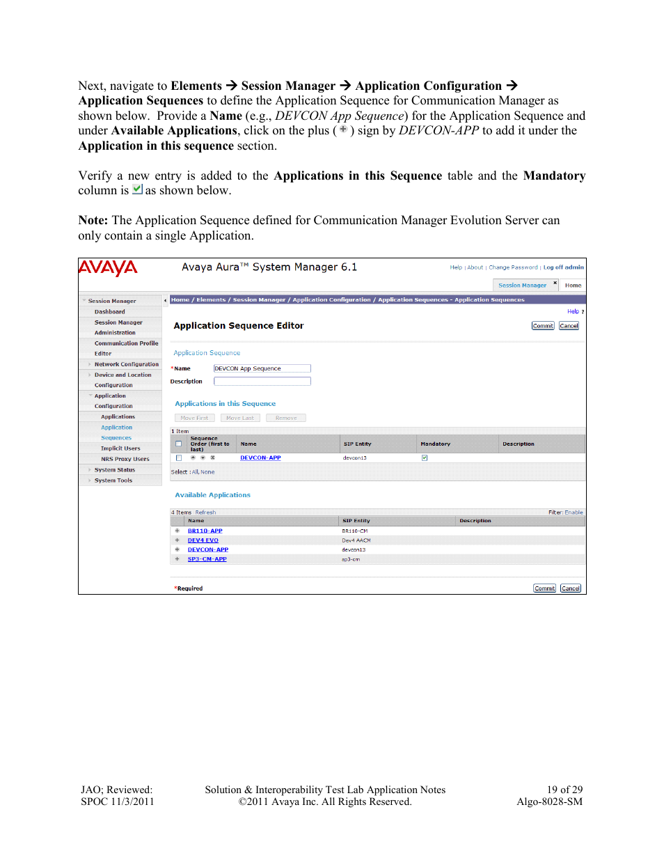 Avaya ALGO-8028-SM User Manual | Page 19 / 29