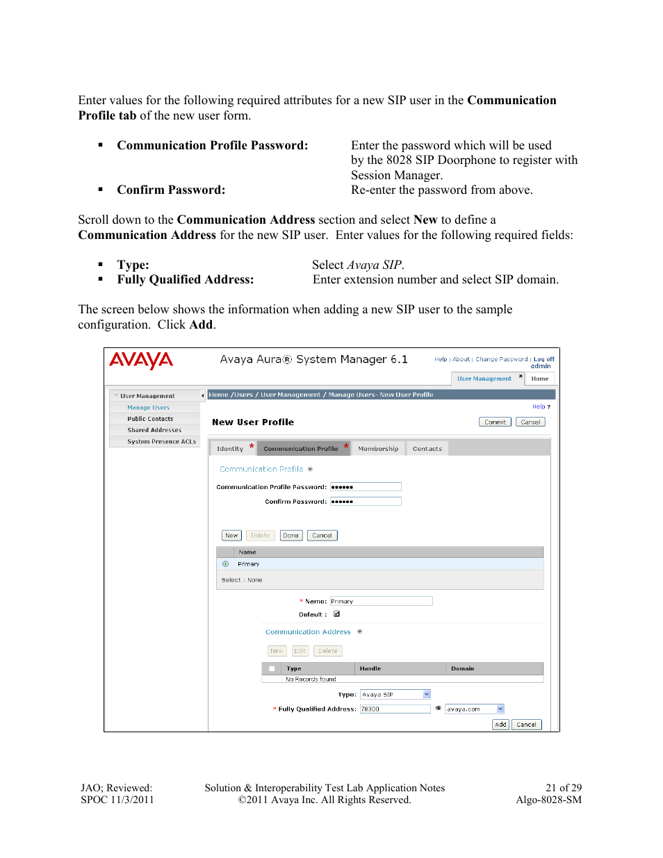Avaya ALGO-8028-SM User Manual | Page 21 / 29