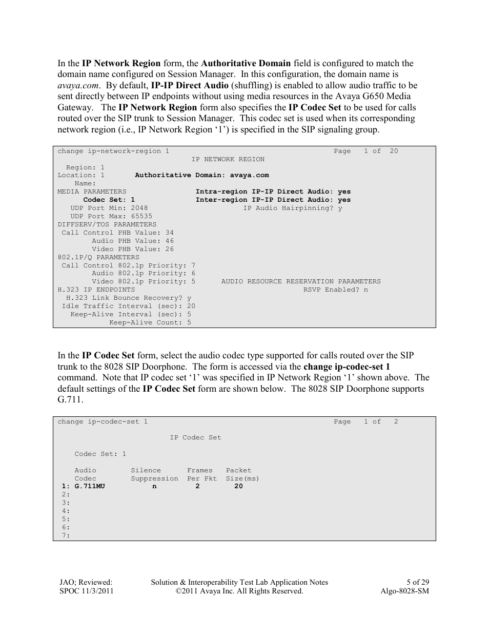 Avaya ALGO-8028-SM User Manual | Page 5 / 29