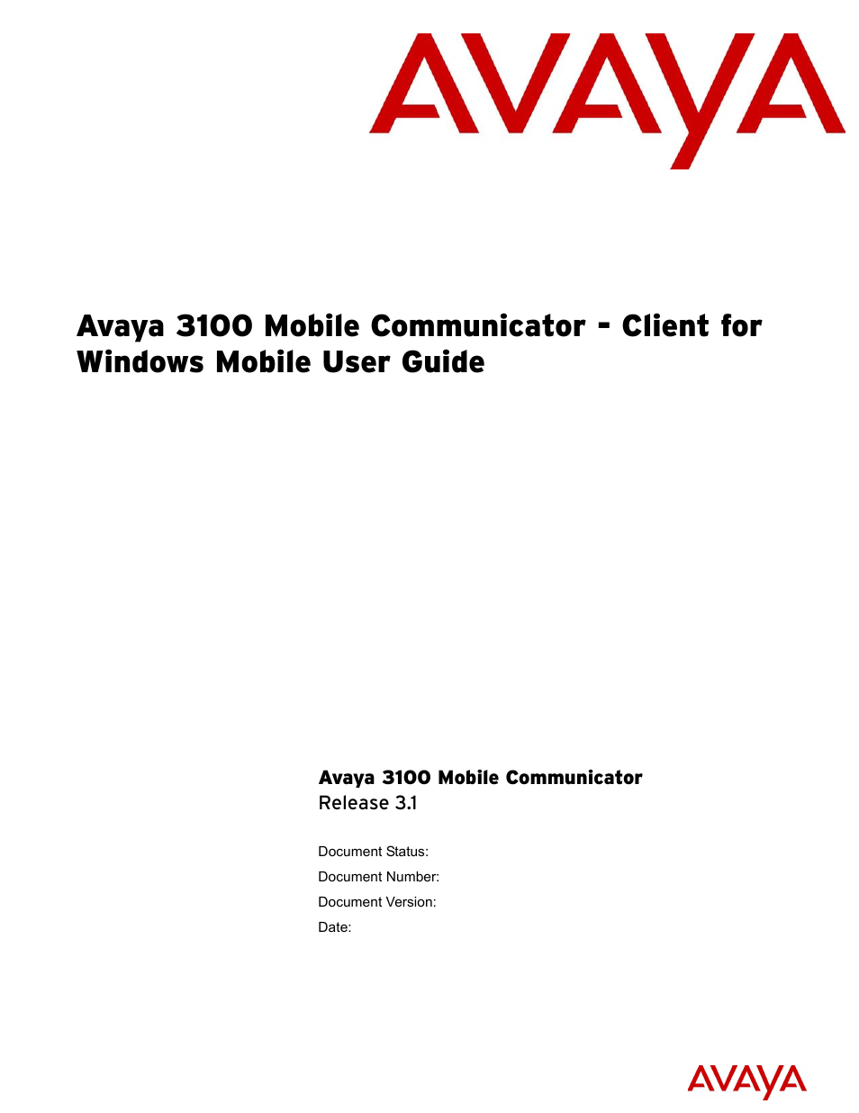 Avaya 3100 User Manual | 84 pages