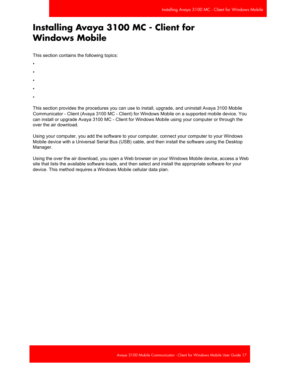 Avaya 3100 User Manual | Page 17 / 84