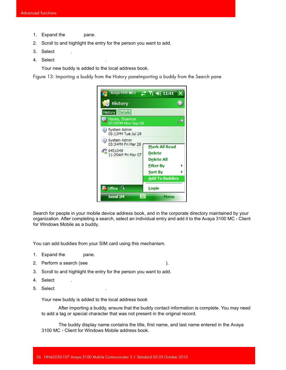 Avaya 3100 User Manual | Page 56 / 84