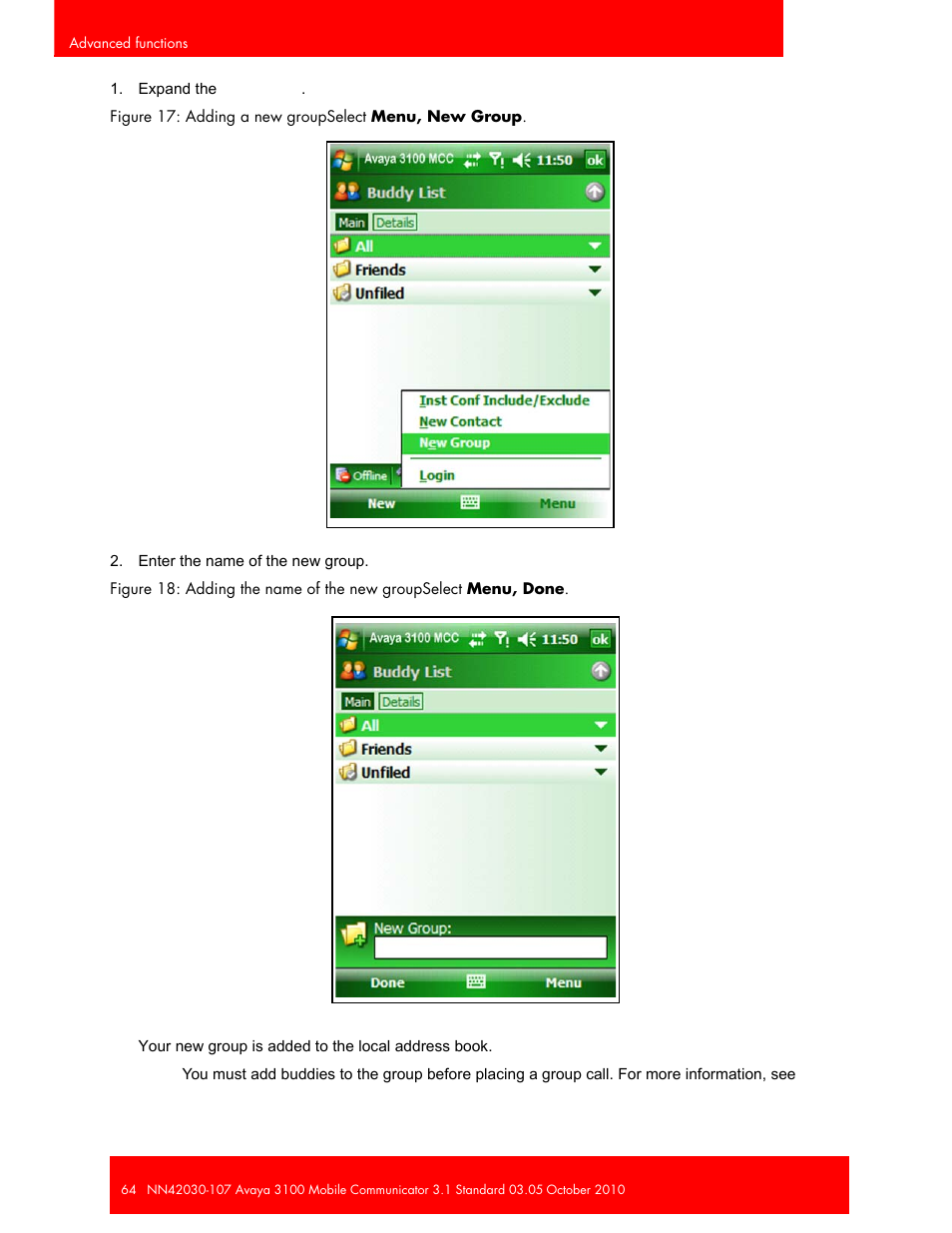 Avaya 3100 User Manual | Page 64 / 84