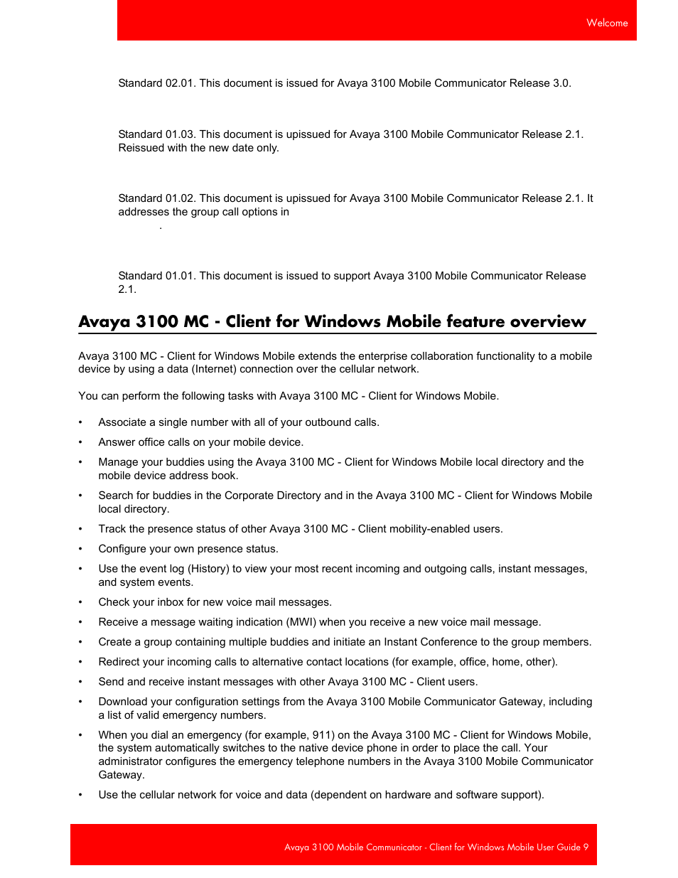 Avaya 3100 User Manual | Page 9 / 84