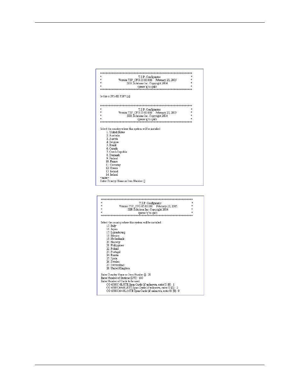 Sample e1 configuration initialization, Sample e1 configuration initialization -34 | Avaya CPSEE_TSP500 User Manual | Page 168 / 216