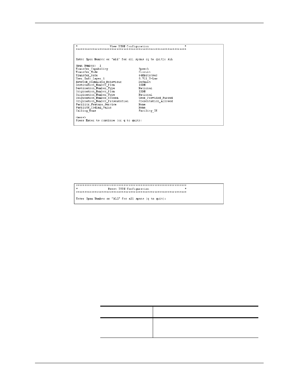 Configuring the syslog, Configuring the syslog -13, Reset isdn configuration | Avaya CPSEE_TSP500 User Manual | Page 35 / 216