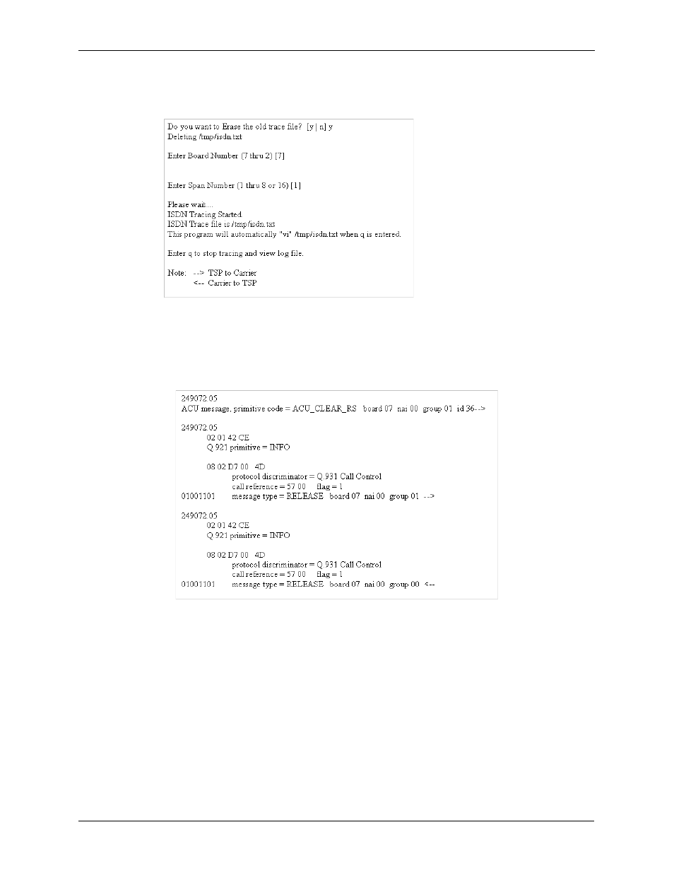 Isdn trace view trace file | Avaya CPSEE_TSP500 User Manual | Page 38 / 216