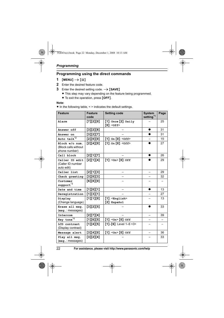 Panasonic KXTG6431 User Manual | Page 22 / 64