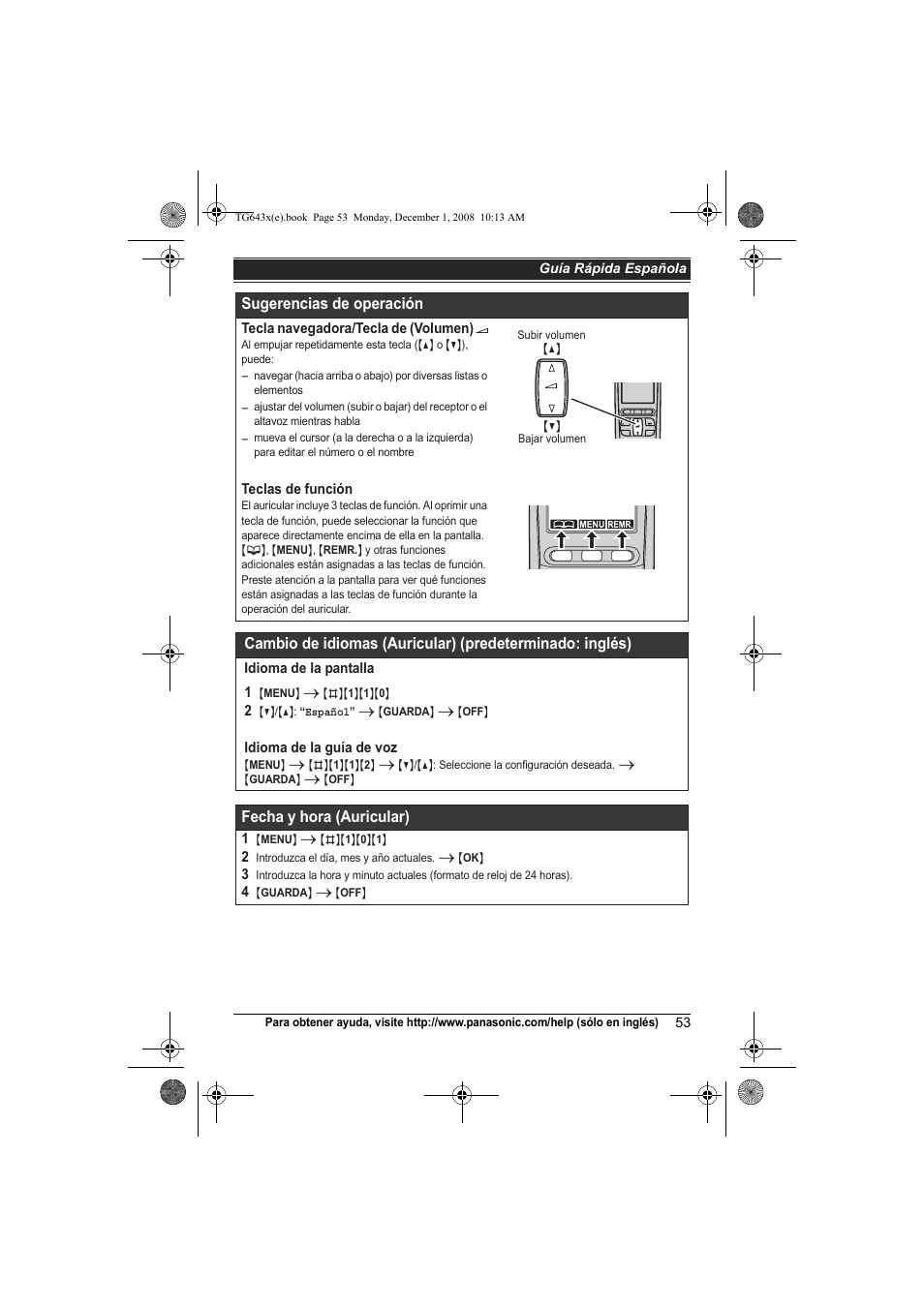 Panasonic KXTG6431 User Manual | Page 53 / 64