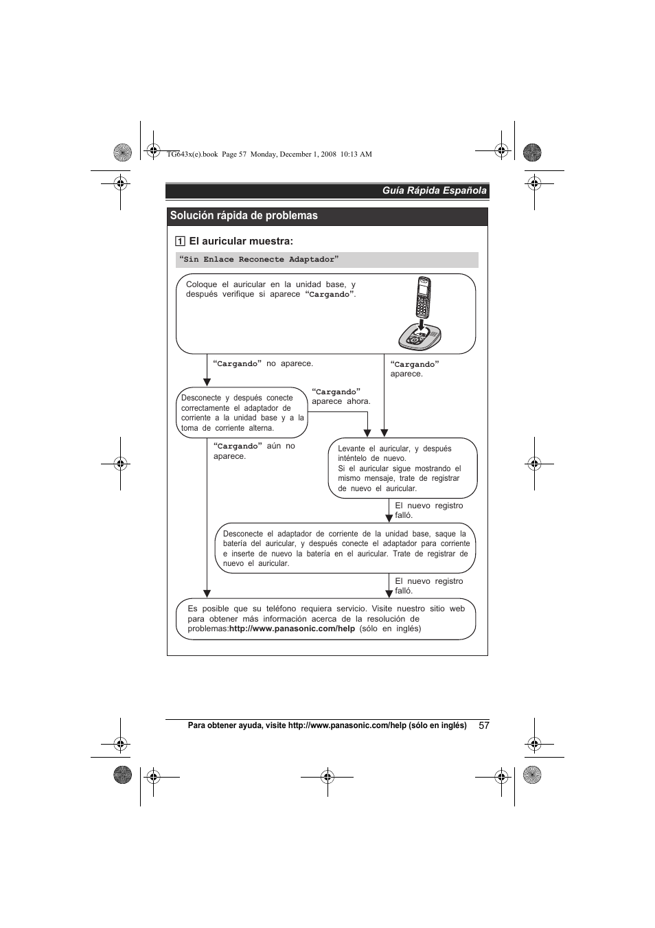 Panasonic KXTG6431 User Manual | Page 57 / 64