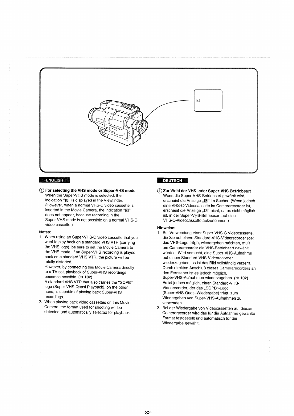 Panasonic NVS90E User Manual | Page 32 / 132