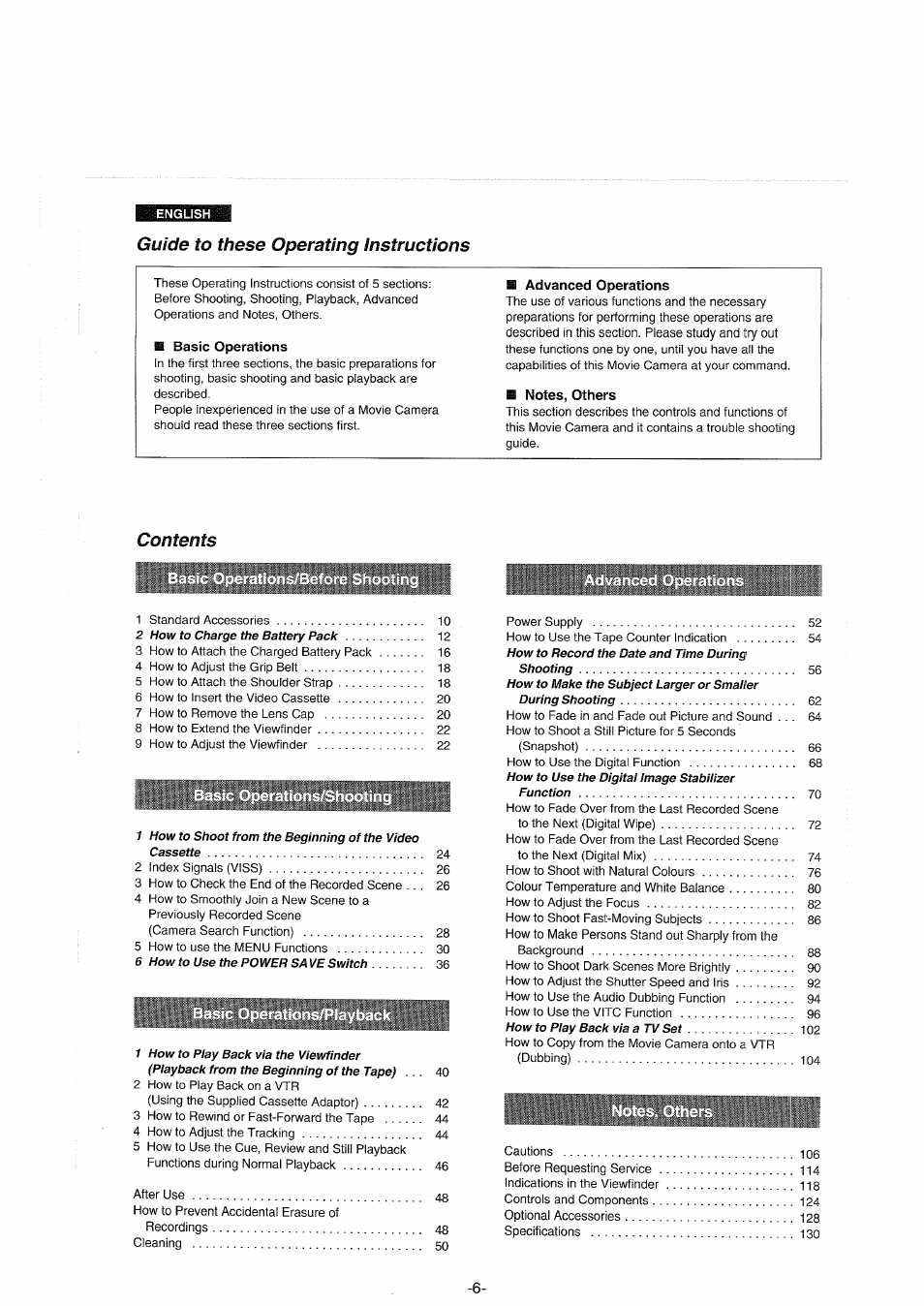 Panasonic NVS90E User Manual | Page 6 / 132