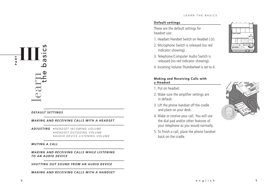 Learn, The basics | Avaya Switcher User Manual | Page 10 / 52