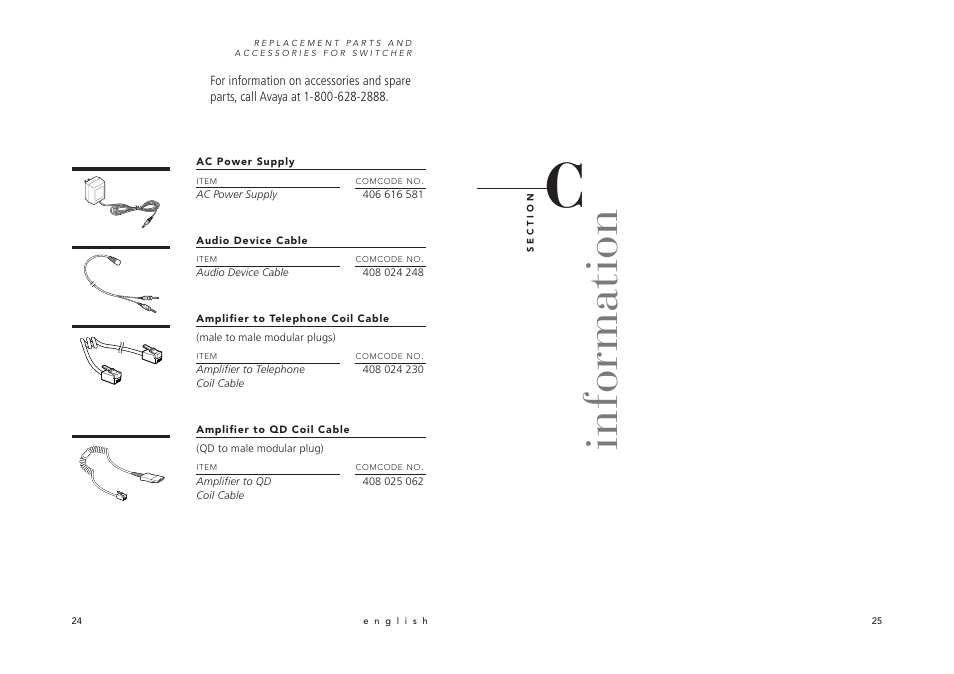 Informat ion | Avaya Switcher User Manual | Page 18 / 52