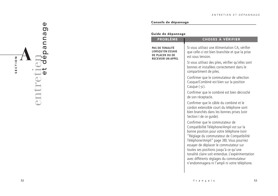 Entr etien, Et dépannage | Avaya Switcher User Manual | Page 31 / 52