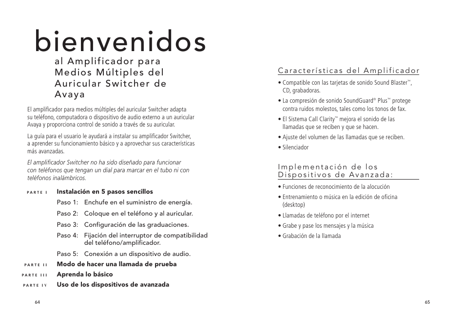 Bienvenidos | Avaya Switcher User Manual | Page 36 / 52