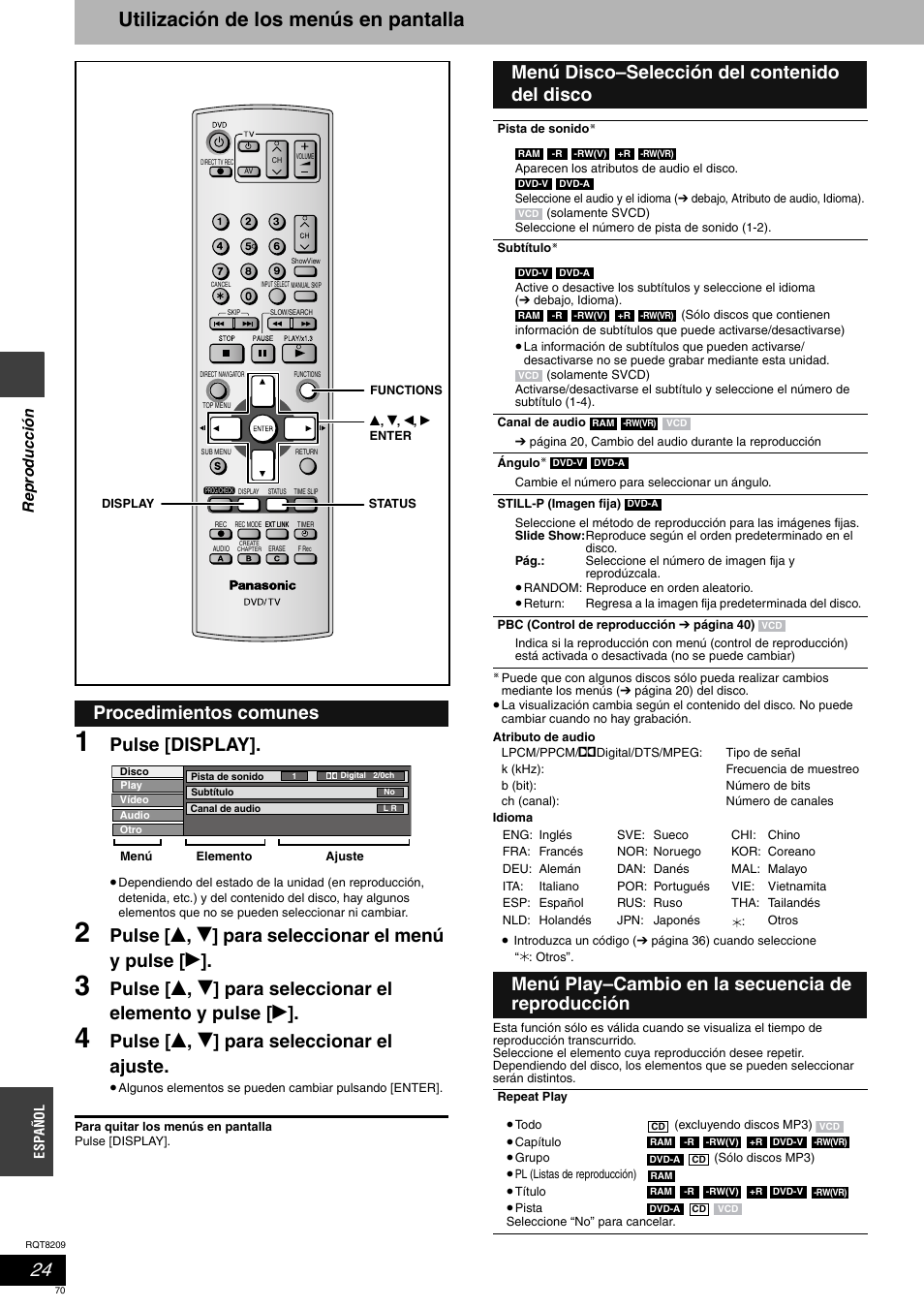 Panasonic DMRES20 User Manual | Page 70 / 156