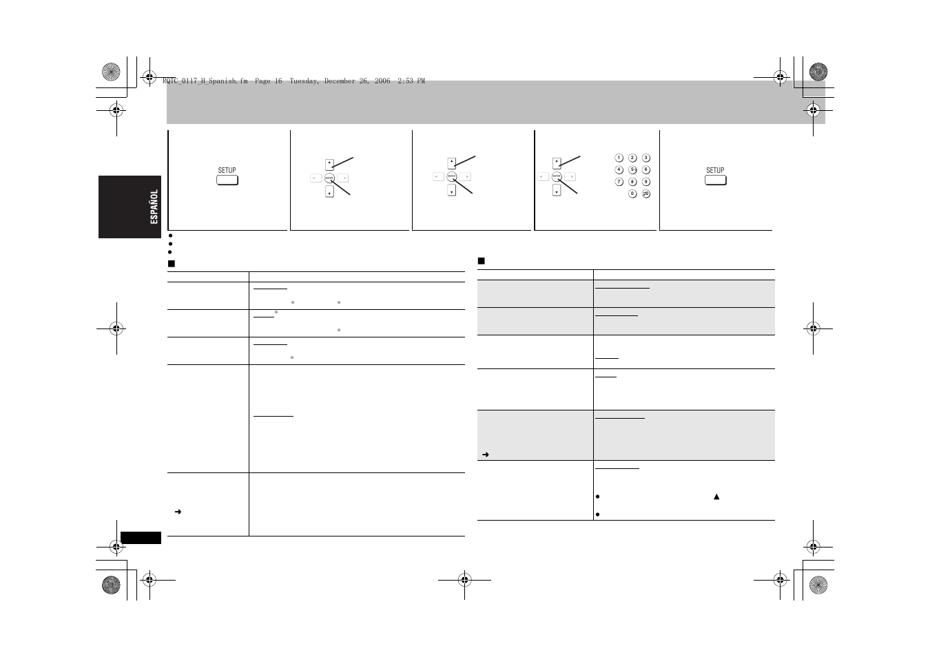 Cambio de los ajustes del reproductor | Panasonic DVDS33 User Manual | Page 16 / 80