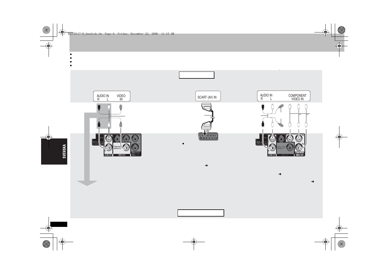 Steg 1, Anslutning | Panasonic DVDS33 User Manual | Page 54 / 80