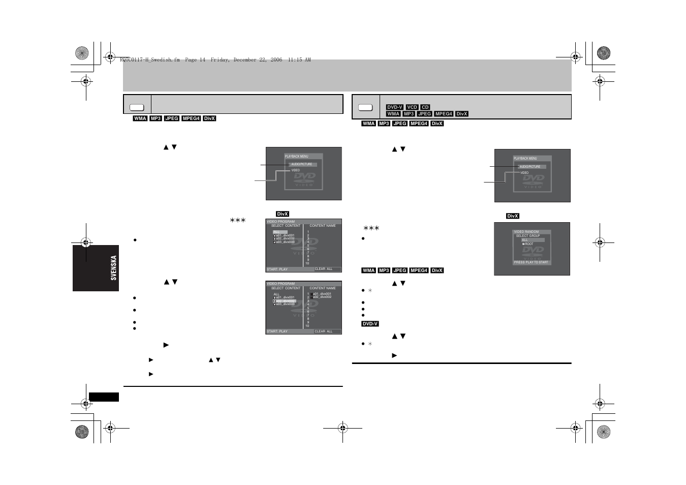 Ändra uppspelningsordning | Panasonic DVDS33 User Manual | Page 62 / 80