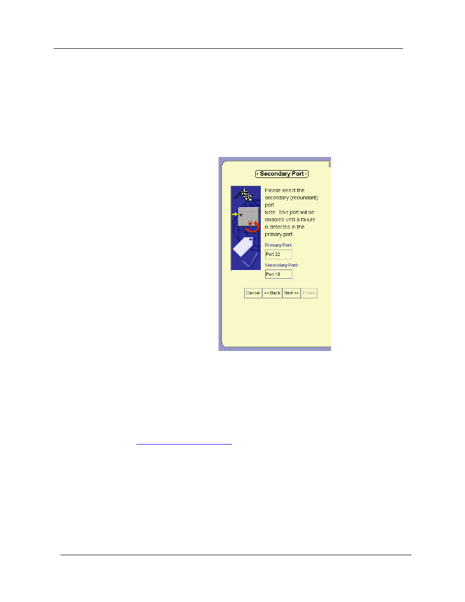 Secondary port selection screen, Secondary port, Selection screen | Avaya SMON C360 User Manual | Page 180 / 286