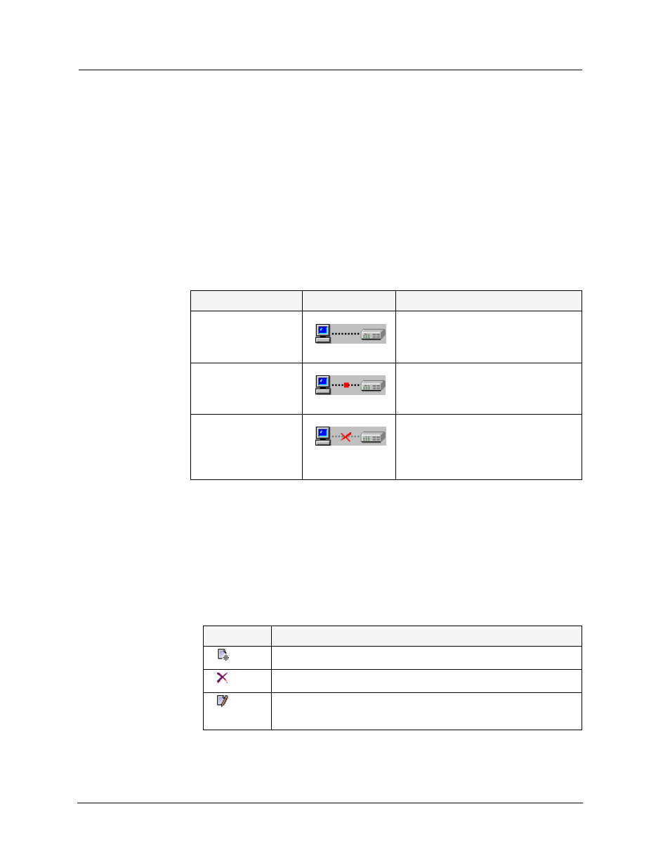 Status line, Managing tables, An explanation of the | Avaya SMON C360 User Manual | Page 19 / 286