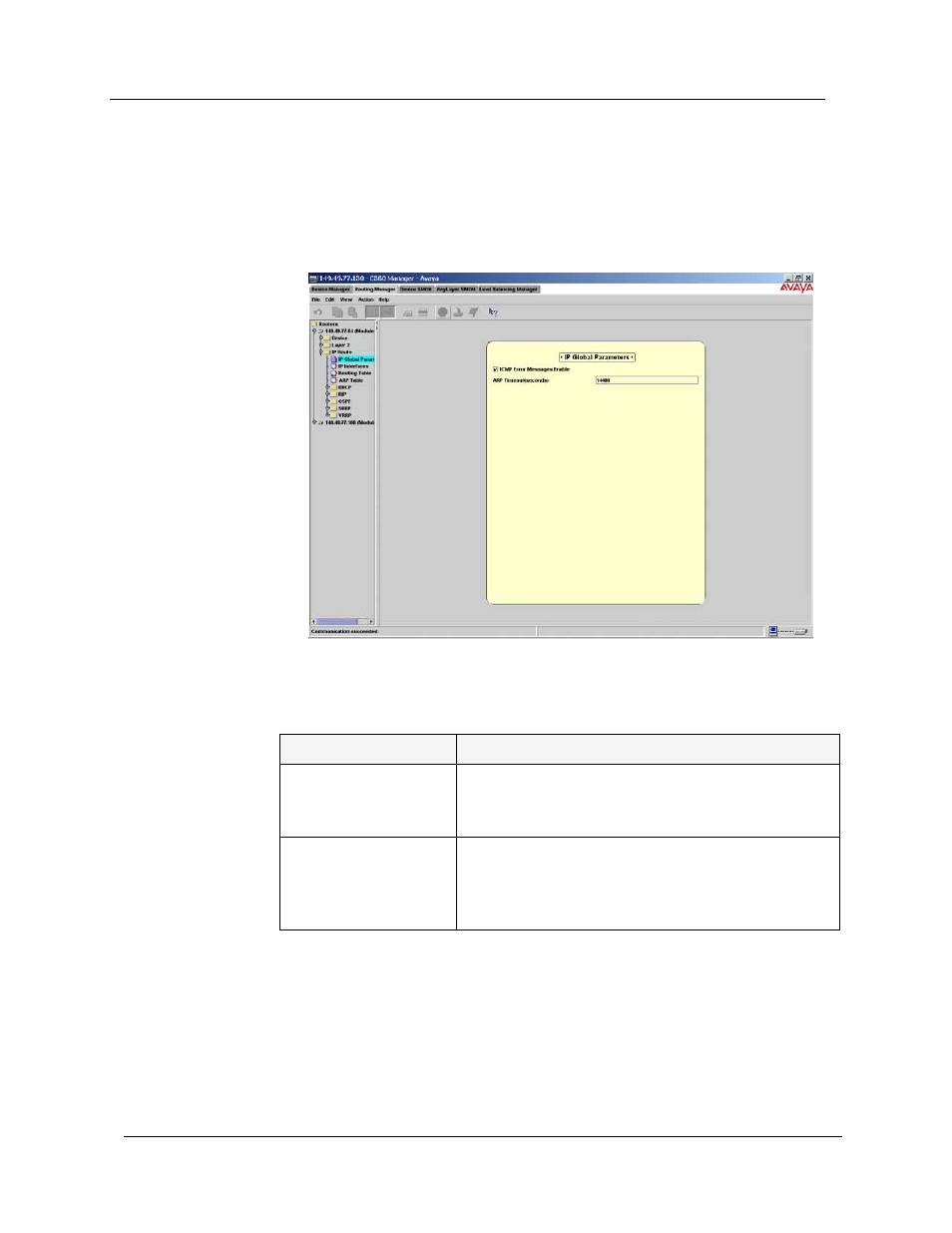 Ip global parameters | Avaya SMON C360 User Manual | Page 236 / 286