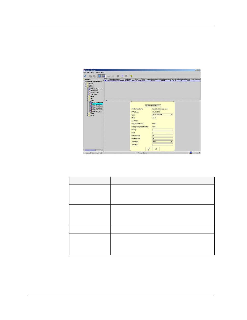 Ospf interfaces | Avaya SMON C360 User Manual | Page 255 / 286